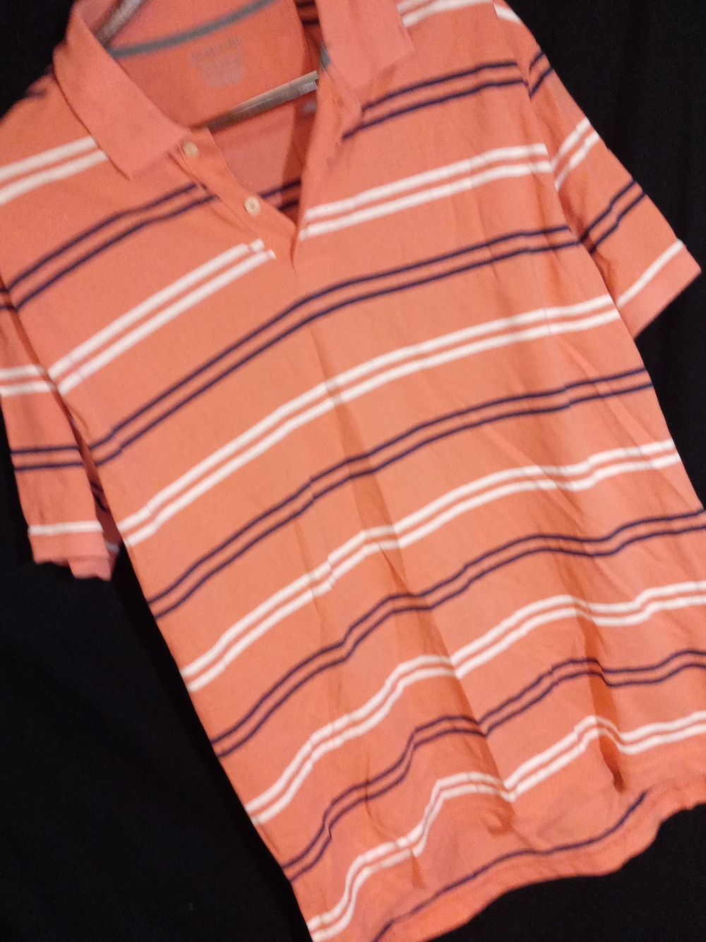 St. Johns Bay Striped Coral Polo Shirt